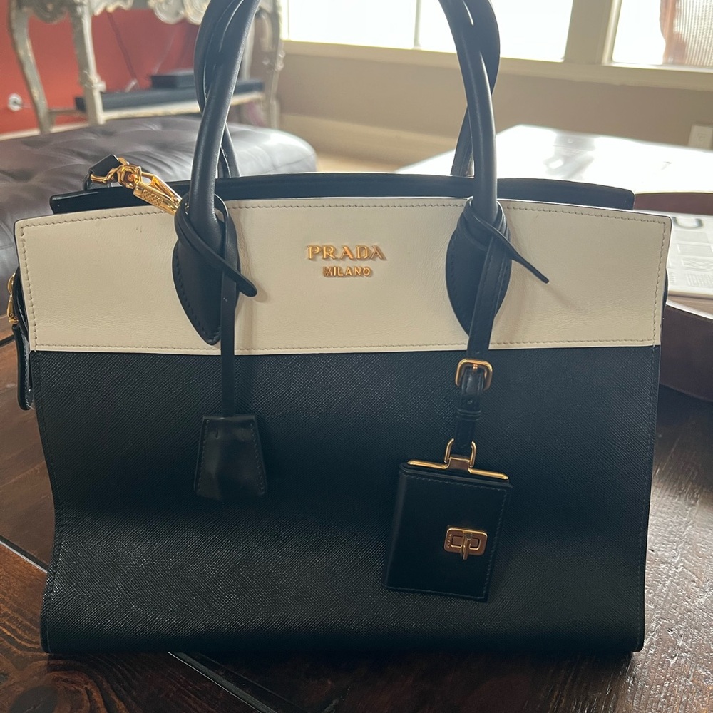 Prada crossbody 2 tone bag